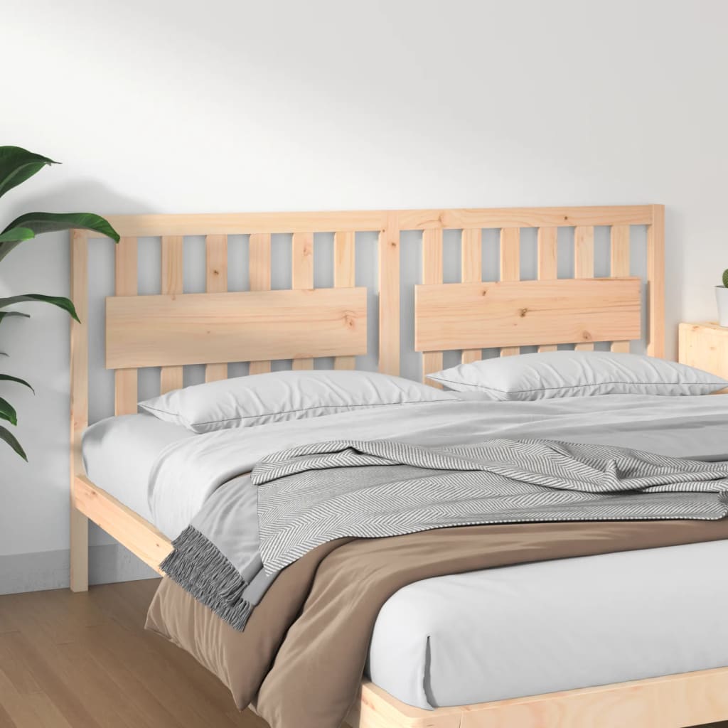 Bed Headboard 185.5x4x100 cm Solid Wood Pine - Decor Base