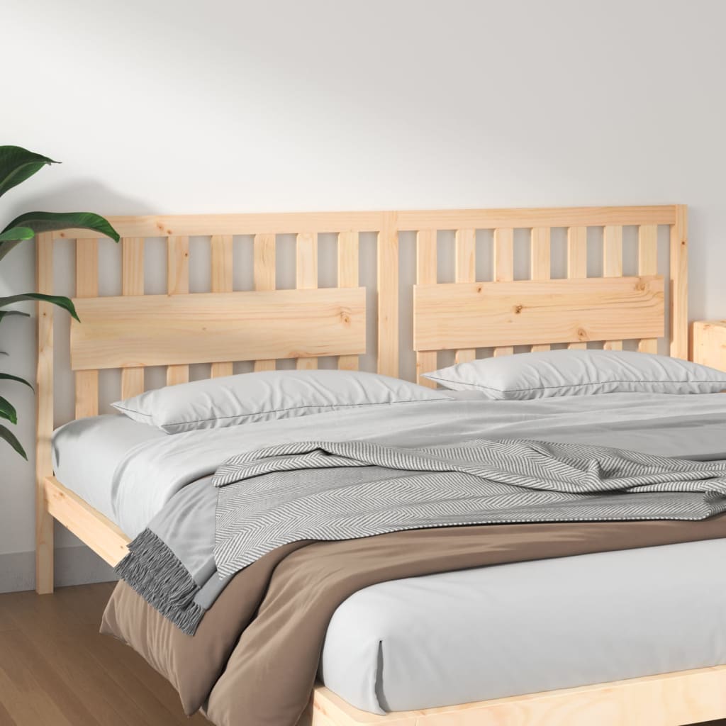 Bed Headboard 205.5x4x100 cm Solid Wood Pine - Merlin Deals