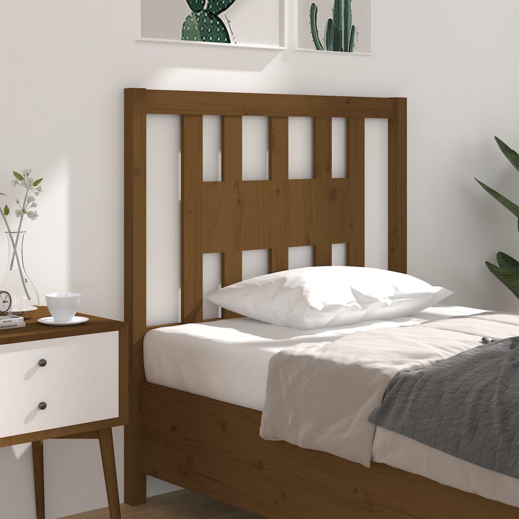Headboard Honey Brown 106x4x100 cm Solid Wood Pine - R and M Furniture