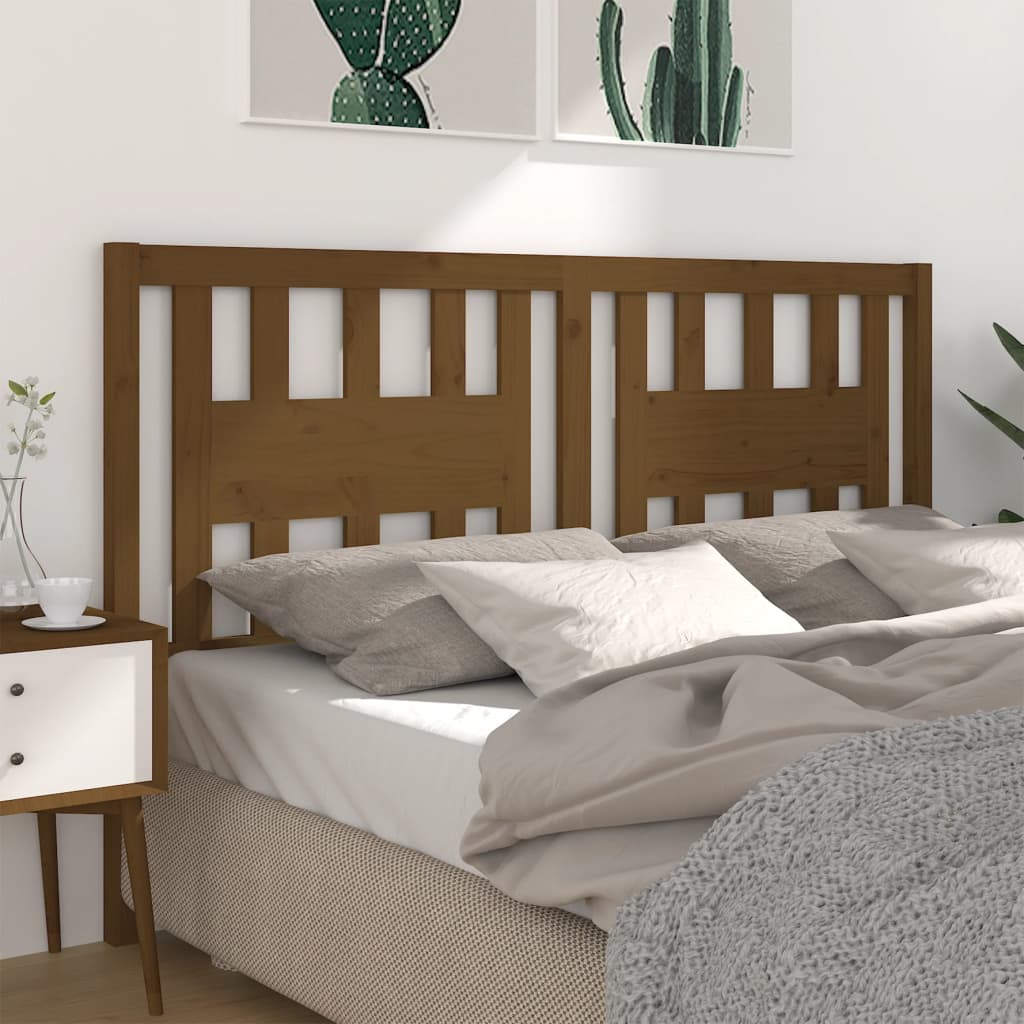 Headboard Honey Brown 206x4x100 cm Solid Wood Pine - R and M Furniture