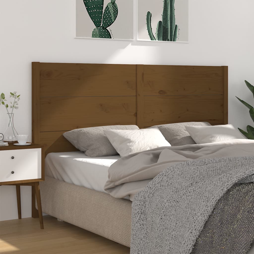 Headboard Honey Brown 126x4x100 cm Solid Wood Pine - Sid & Sam