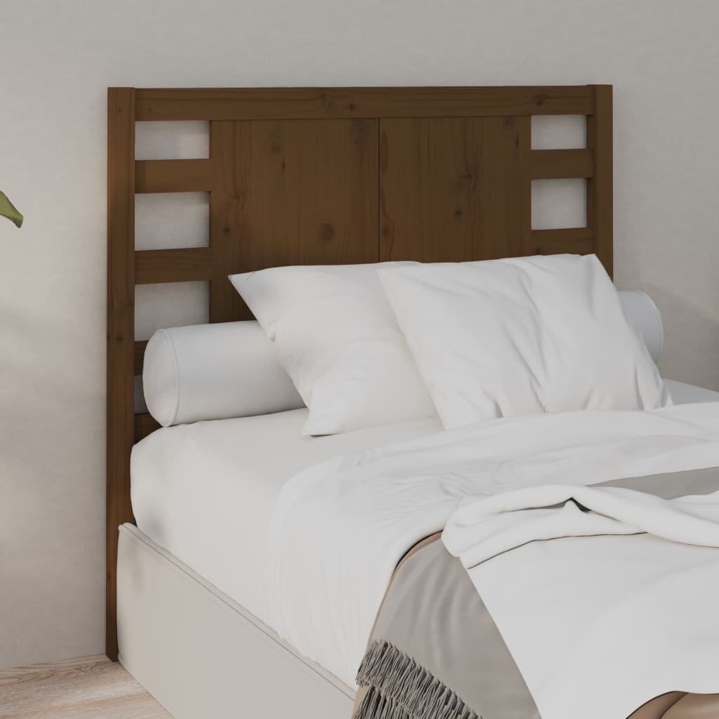 Headboard Honey Brown 106x4x100 cm Solid Wood Pine - Merlin Deals