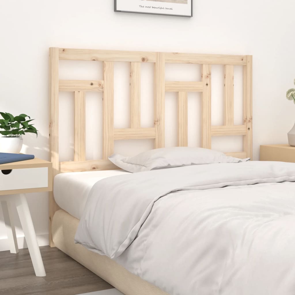 Bed Headboard 140.5x4x100 cm Solid Wood Pine - Unbeatable Bargains