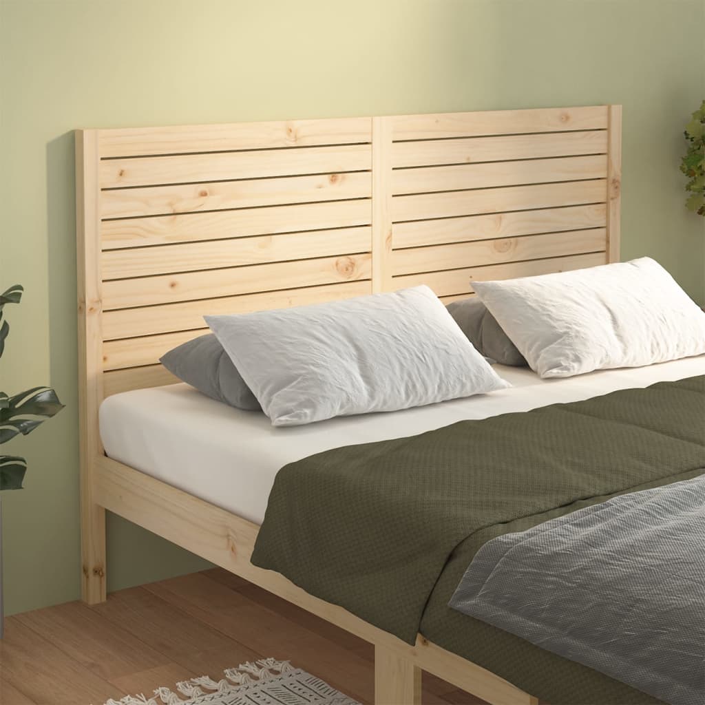 Bed Headboard 126x4x100 cm Solid Wood Pine - Brittle & Co