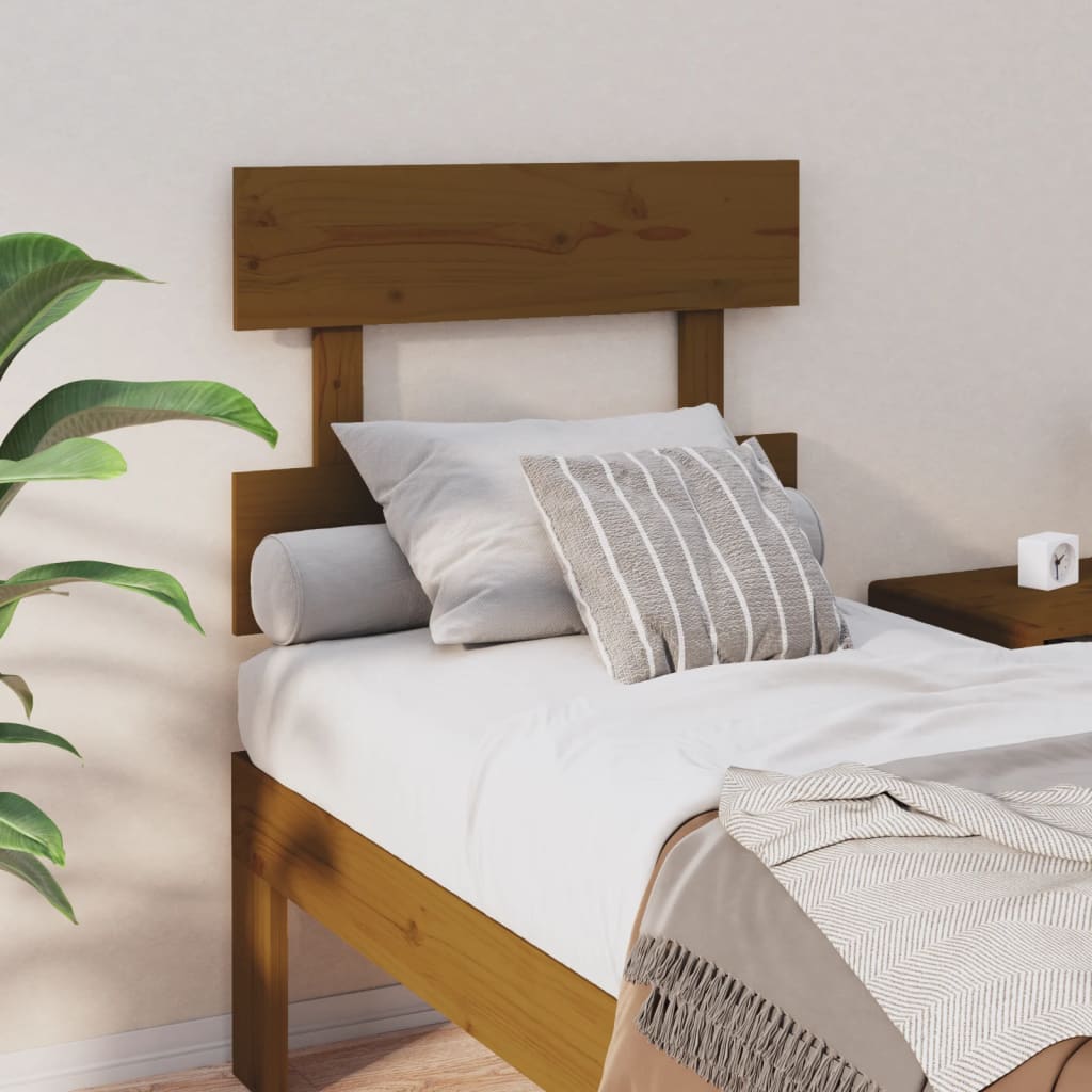 Bed Headboard Honey Brown 93.5x3x81 cm Solid Wood Pine - Unbeatable Bargains