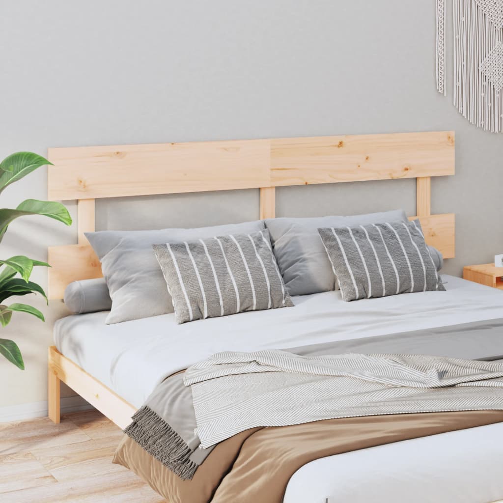 Bed Headboard 204x3x81 cm Solid Wood Pine - Decor Base