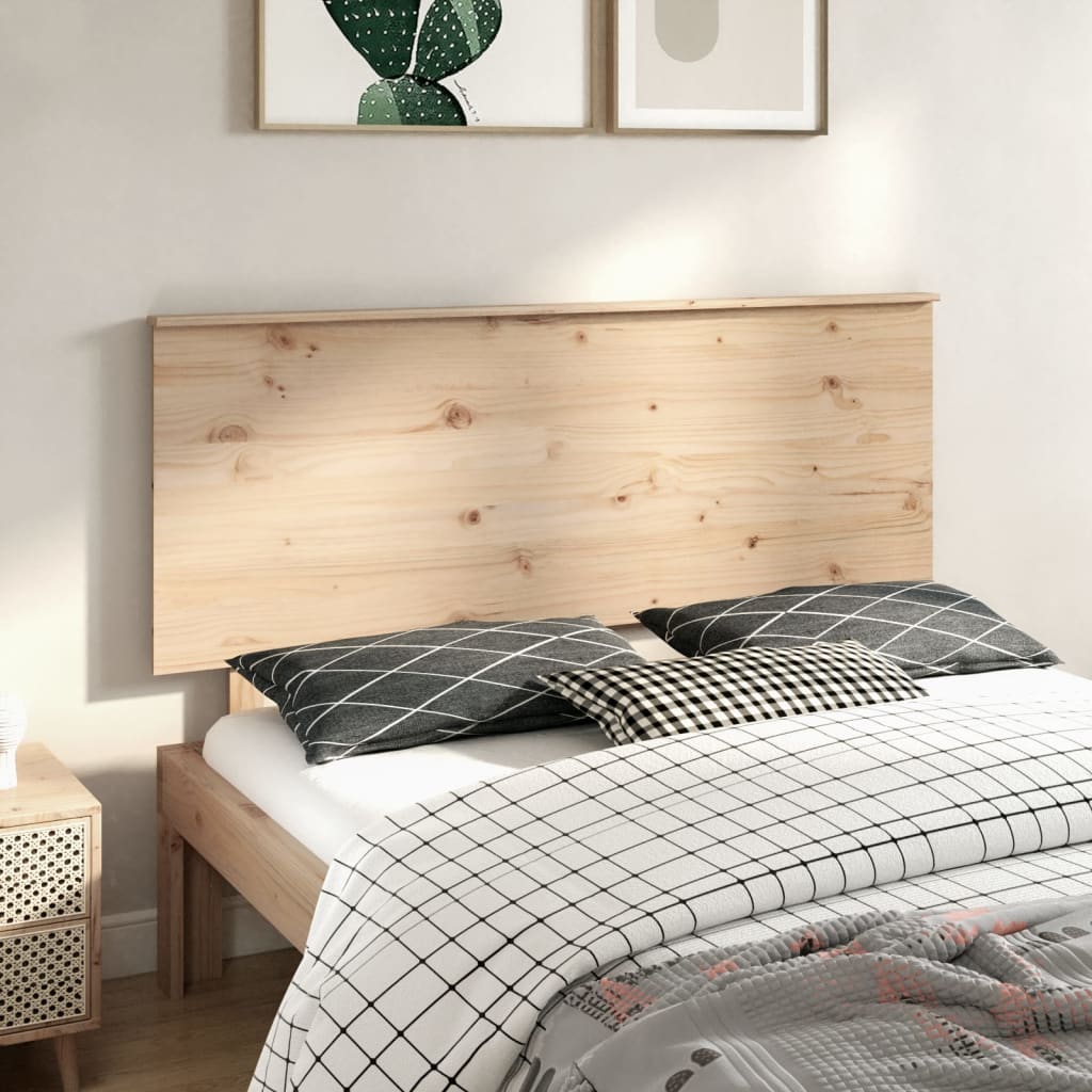 Bed Headboard 154x6x82.5 cm Solid Wood Pine - Merlin Deals