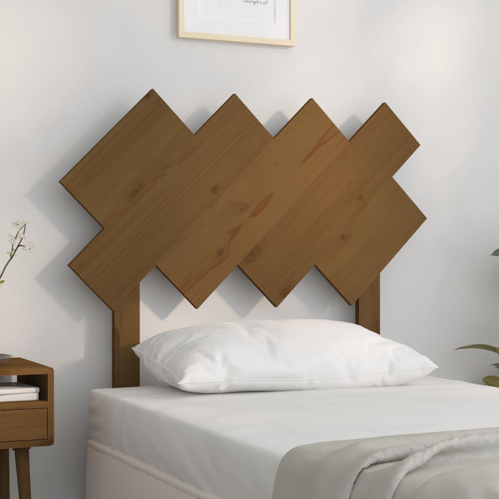 Bed Headboard Honey Brown 92x3x81 cm Solid Wood Pine - R and M Furniture