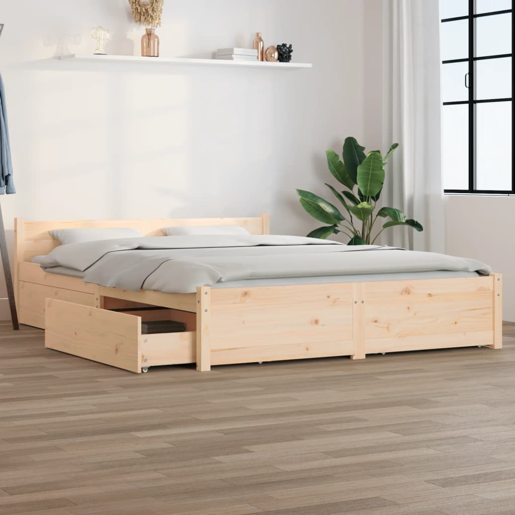 Bed Frame with Drawers 120x200 cm - The Home Maker
