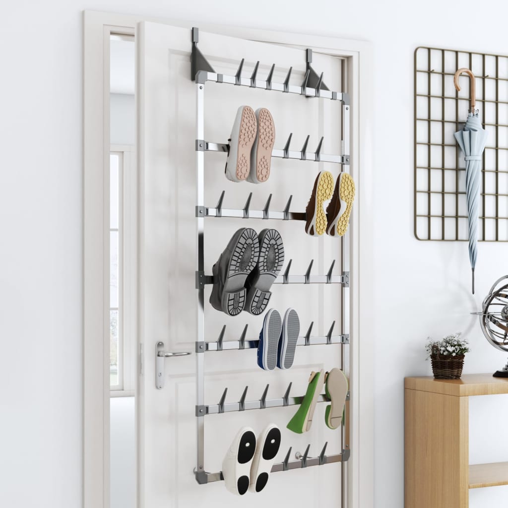 Hanging Shoe Rack Silver 66x13x139 cm - R and M Furniture
