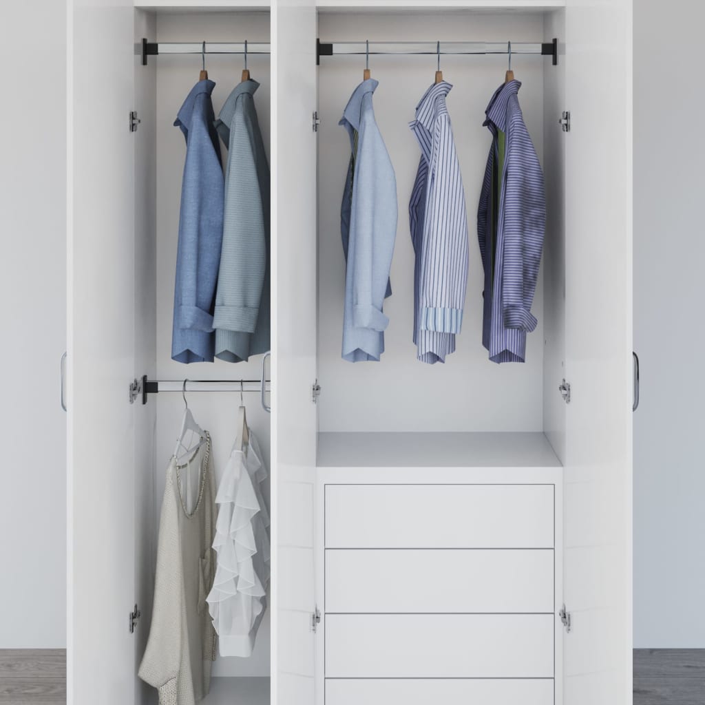 Telescopic Wardrobe Rails 2 pcs Silver 58-100 cm - Design Hut