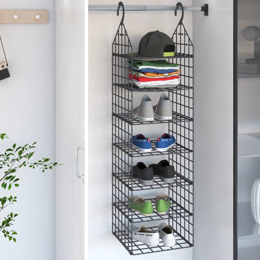 Hanging Closet Organiser with 7 Shelves - Unbeatable Bargains