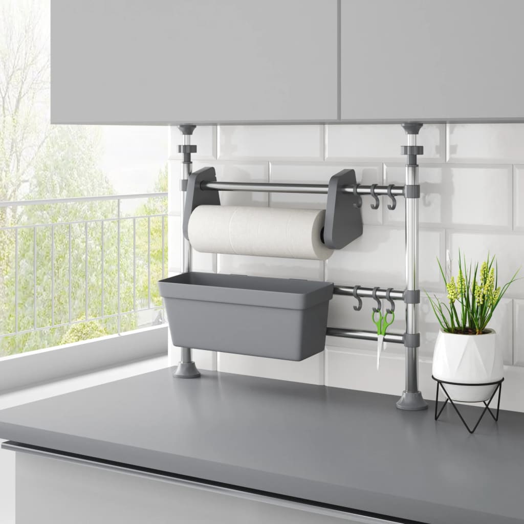 Adjustable Kitchen Organiser Aluminium - Design Hut