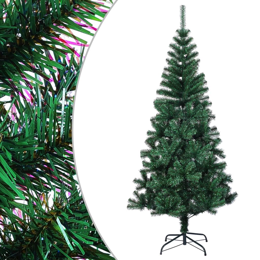 JOLYX Artificial Christmas Tree with Iridescent Tips Green 210 cm PVC - Casper Homes