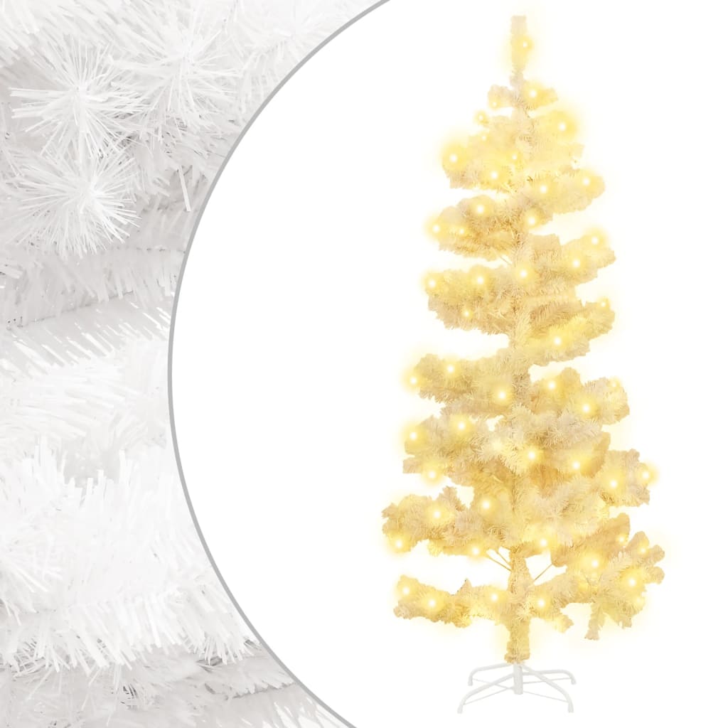 Lauxe Swirl Pre-lit Christmas Tree with Stand White 180cm PVC - Unbeatable Bargains