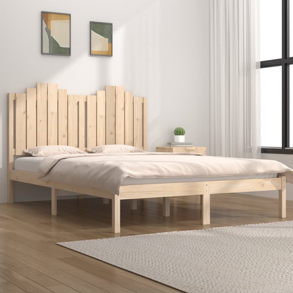 Bed Frame Solid Wood Pine 140x200 cm - Style and Chic