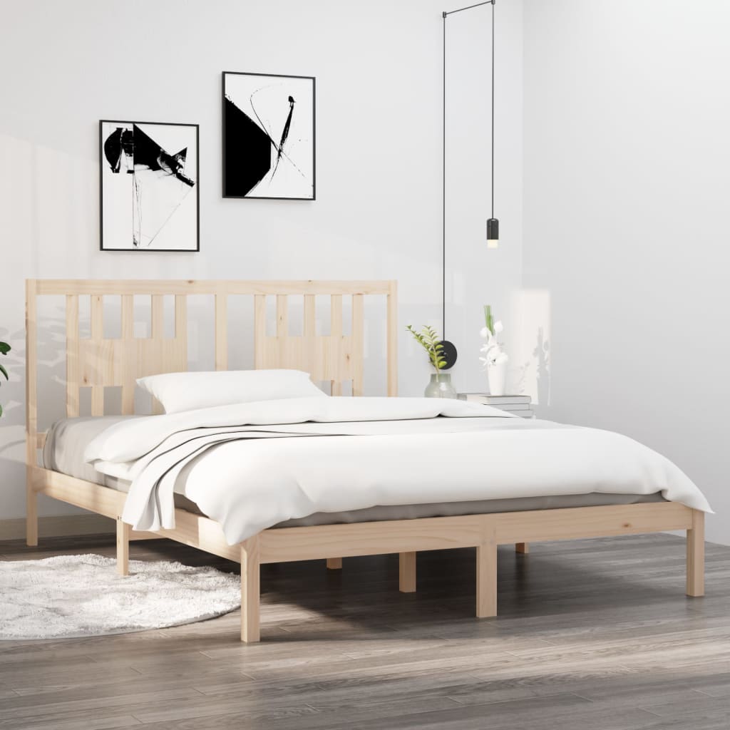 Bed Frame Solid Wood Pine 160x200 cm - Casper Homes