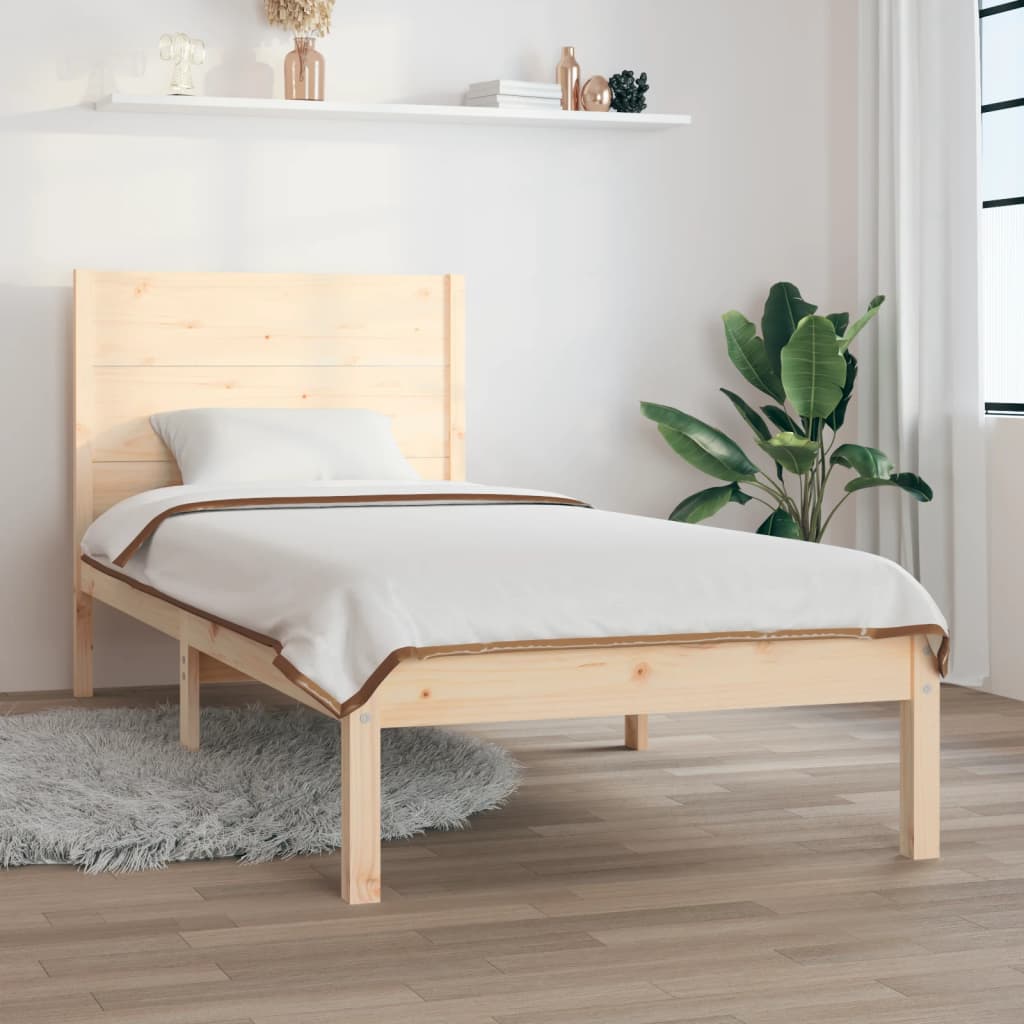 Bed Frame Solid Wood 75x190 cm Small Single - Merlin Deals