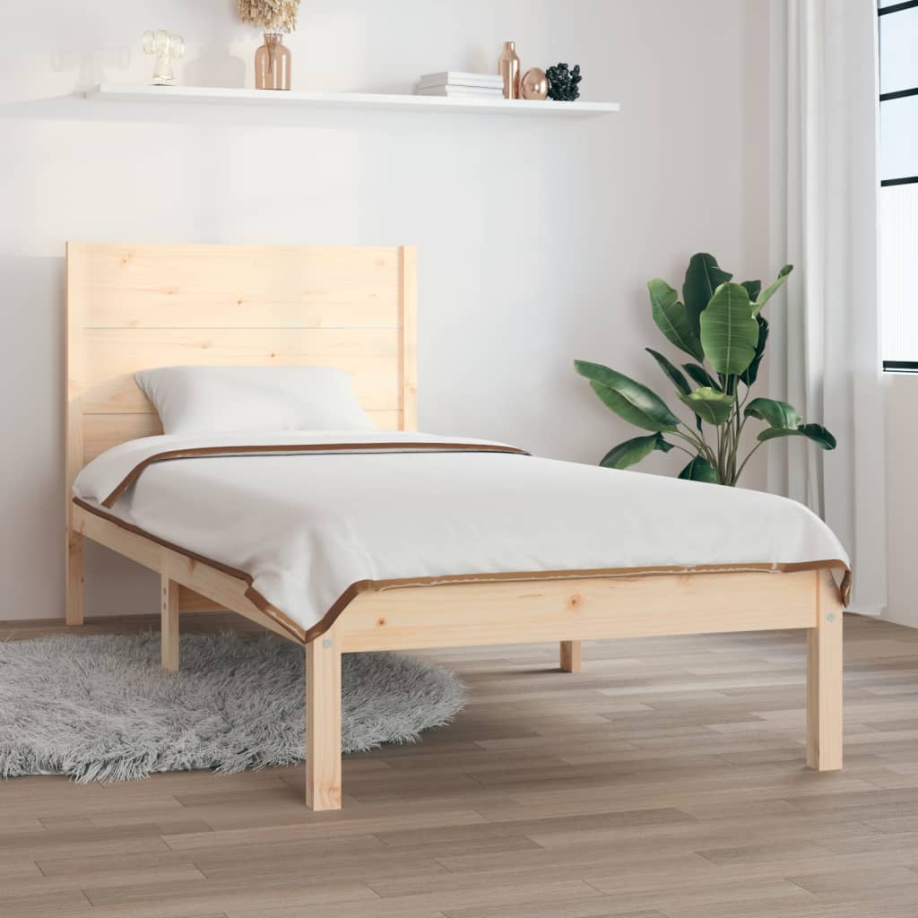 Bed Frame Solid Wood 90x190 cm Single - Merkel Designers
