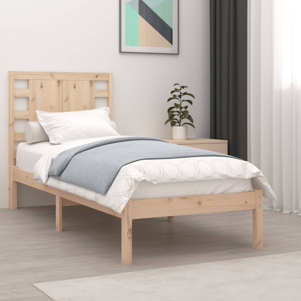Bed Frame Solid Wood Pine 90x200 cm - Merlin Deals
