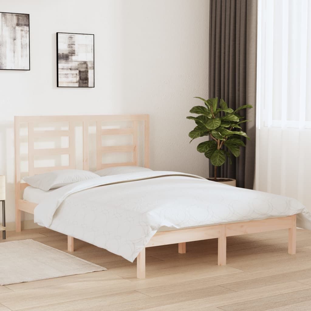 Bed Frame Solid Wood Pine 140x200 cm - Direct Imports