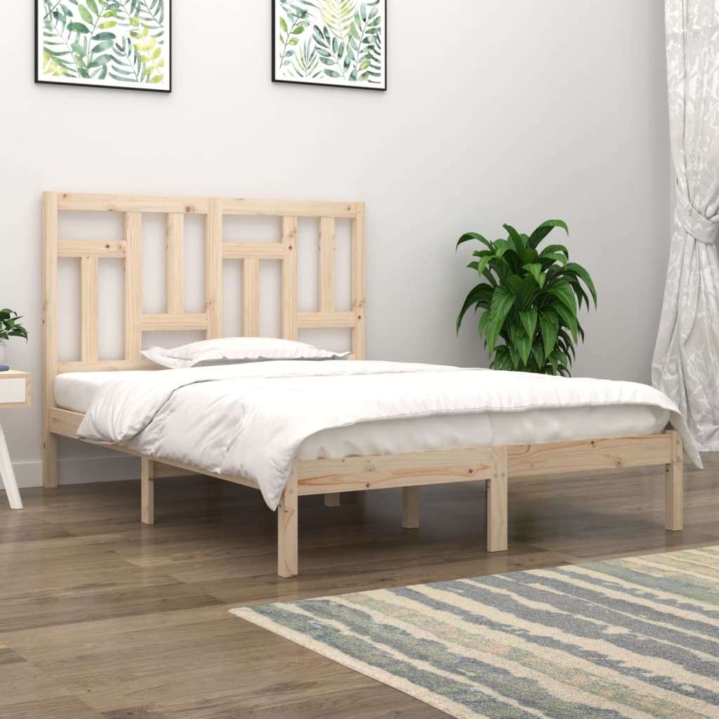Bed Frame Solid Wood Pine 140x200 cm - Style and Chic