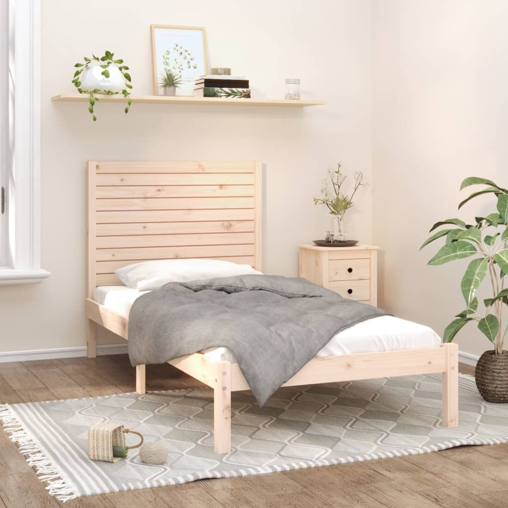 Bed Frame Solid Wood 90x200 cm - Unbeatable Bargains