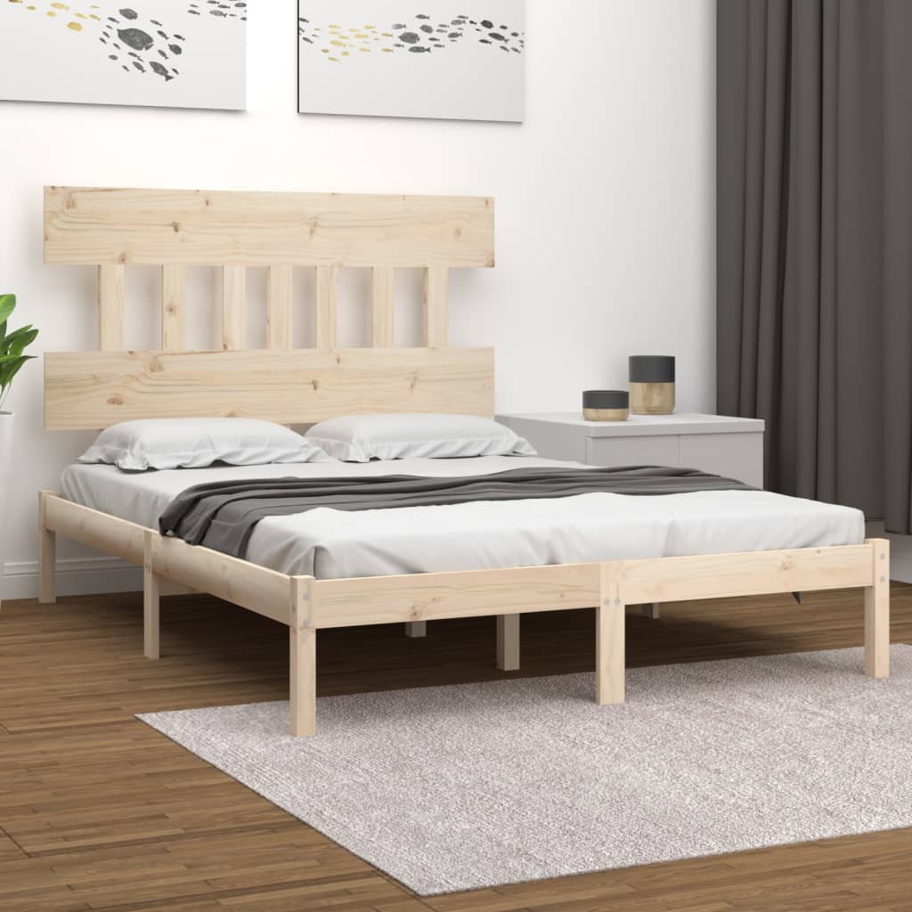 Bed Frame Solid Wood 120x190 cm Small Double - Direct Imports