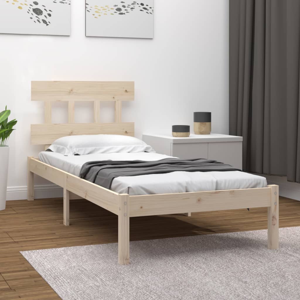 Bed Frame Solid Wood 90x200 cm - Discount Dealers