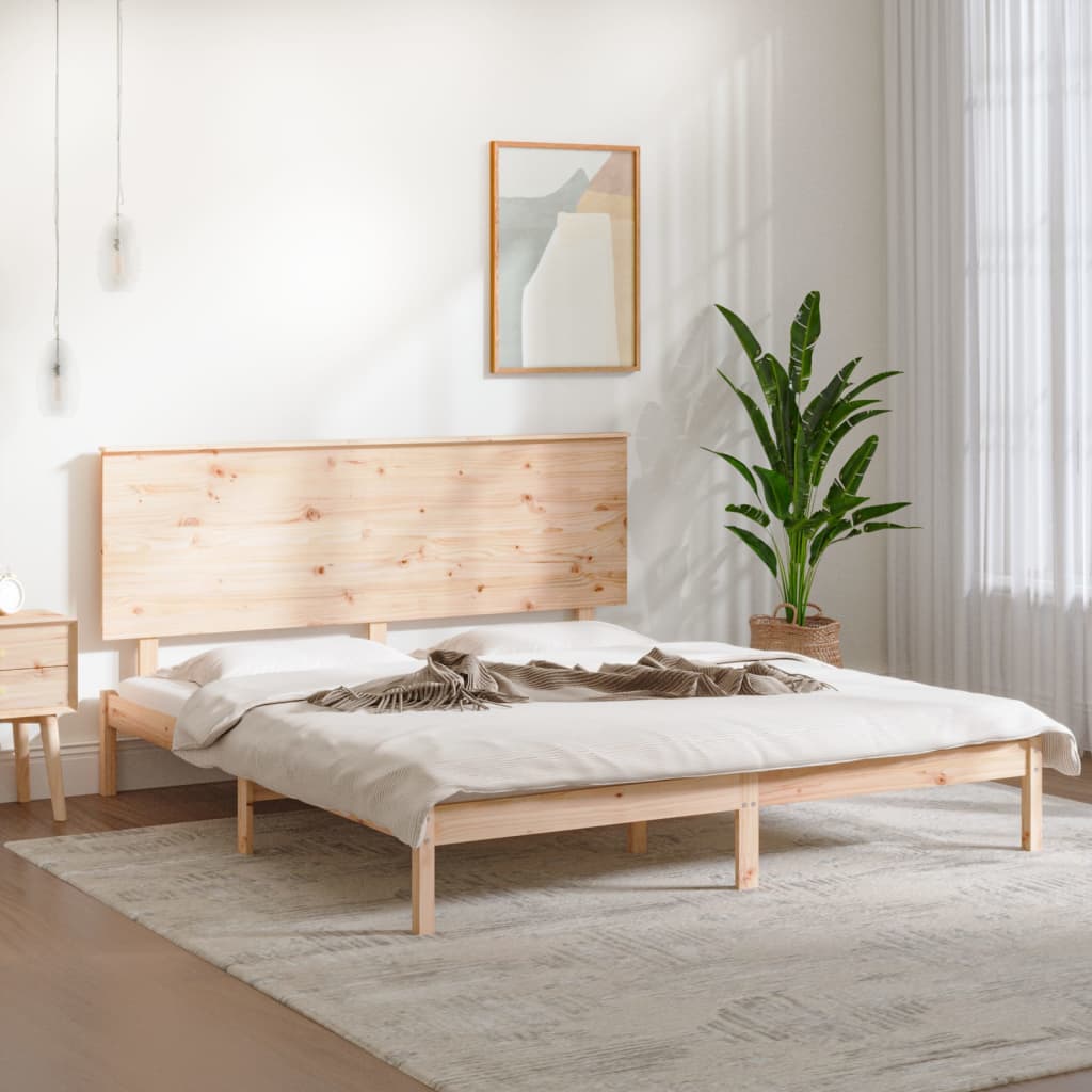 Bed Frame Solid Wood 180x200 cm Super King Size - All Things Good