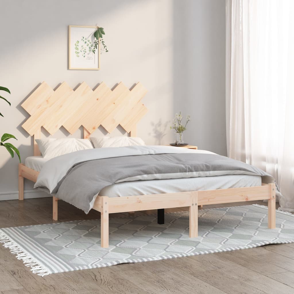 Bed Frame 120x200 cm Solid Wood - Unbeatable Bargains