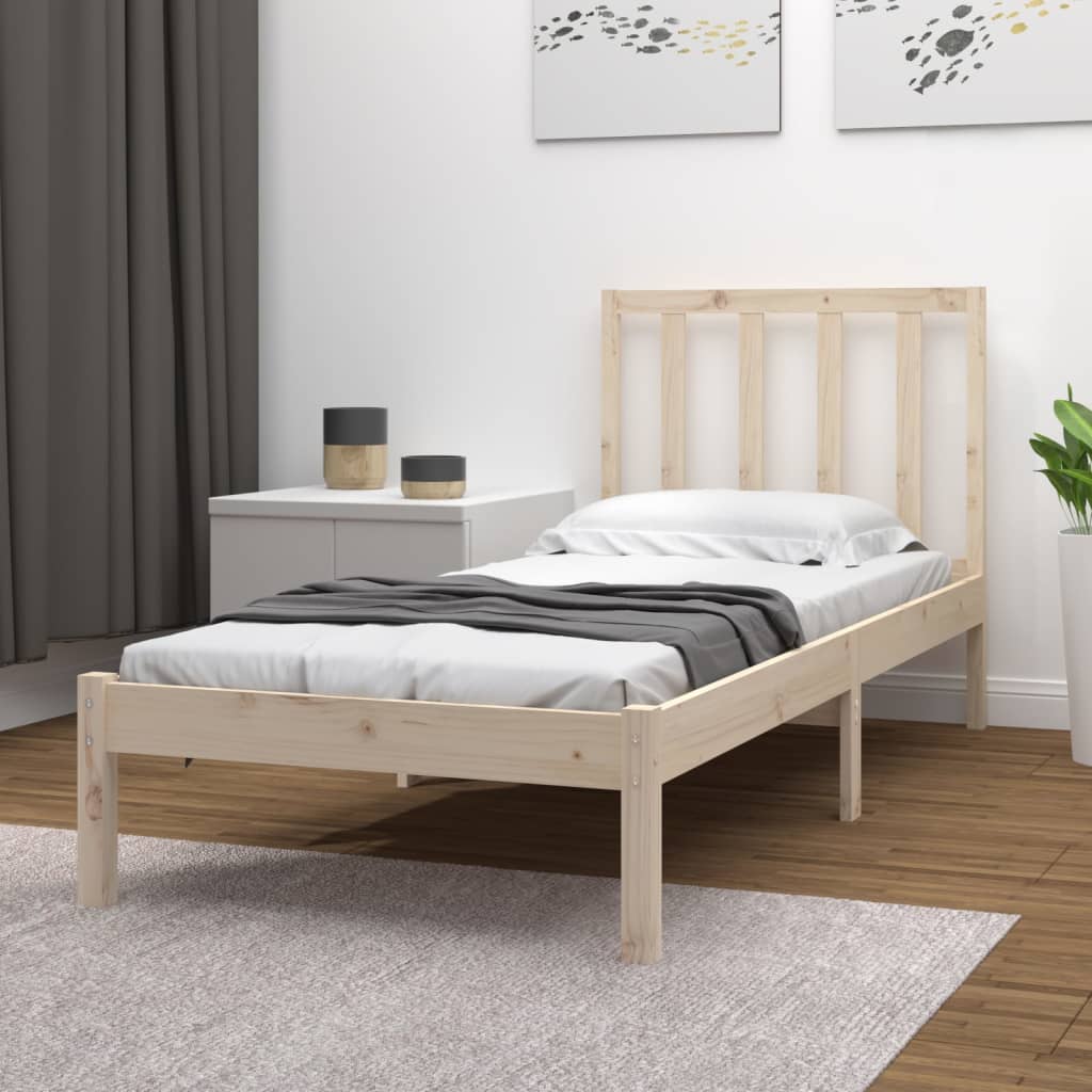 Bed Frame Solid Wood Pine 75x190 cm Small Single - Merlin Deals