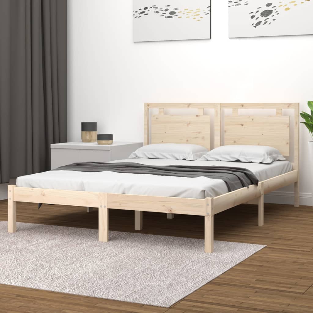 Bed Frame Solid Wood 180x200 cm Super King Size - Direct Imports