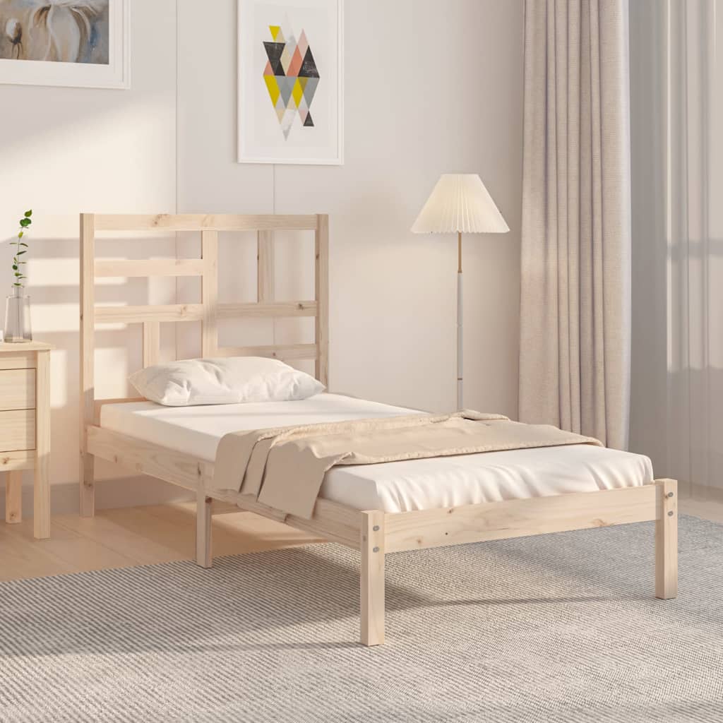 Bed Frame Solid Wood 90X190 cm Single - Merkel Designers