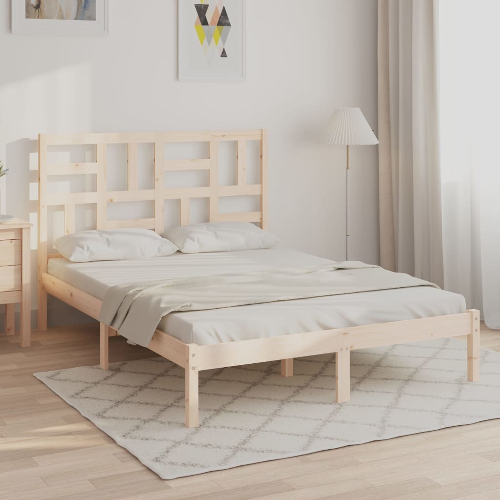 Bed Frame Solid Wood 120x190 cm Small Double - Merkel Designers