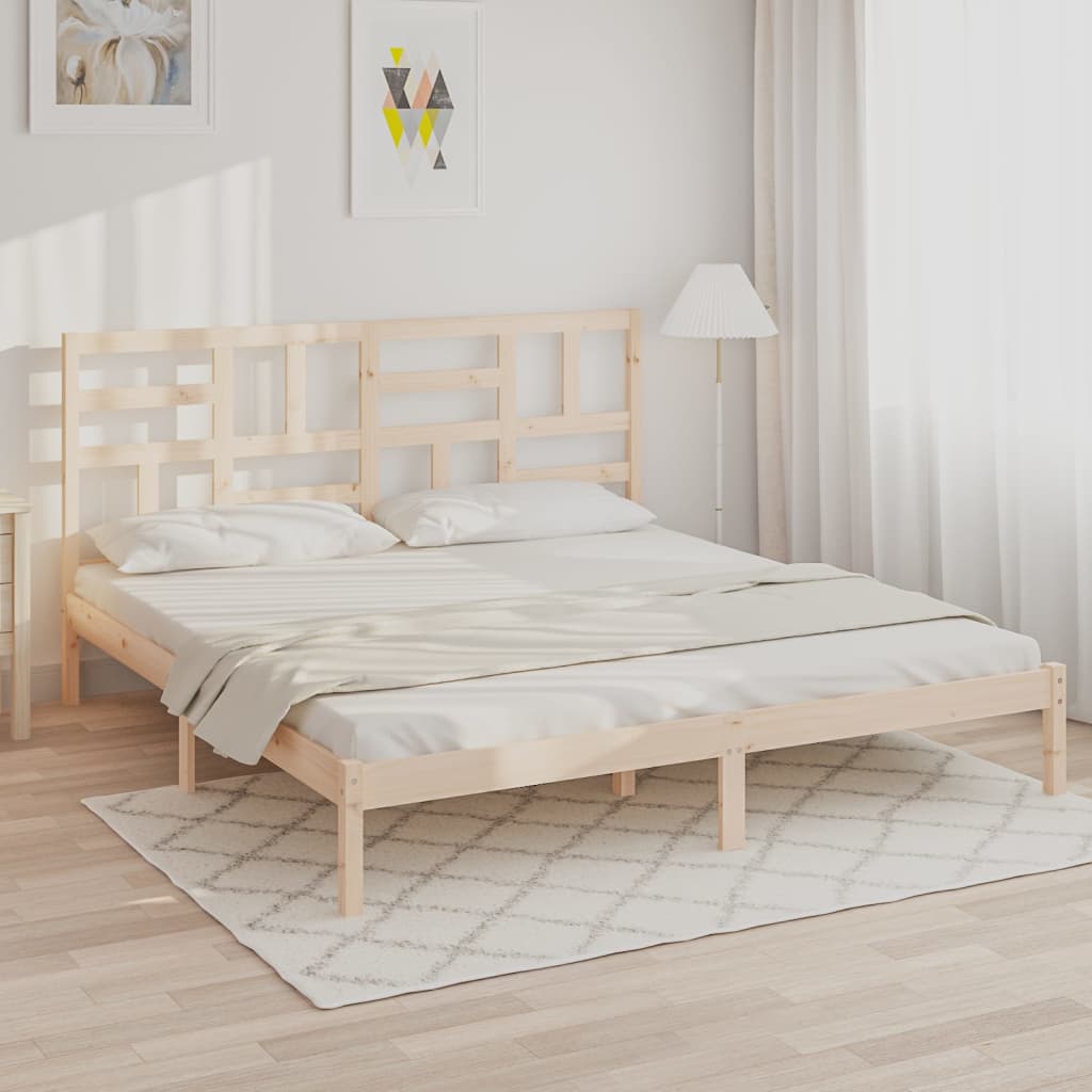 Bed Frame Solid Wood 180x200 cm Super King Size - Direct Imports