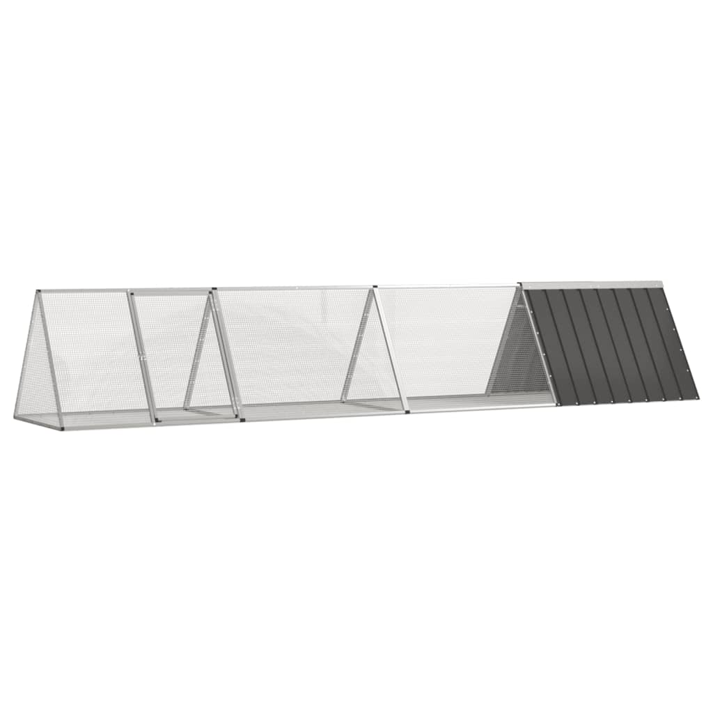 Rabbit Cage Anthracite 403.5x80.5x71 cm Galvanised Steel - Merlin Deals