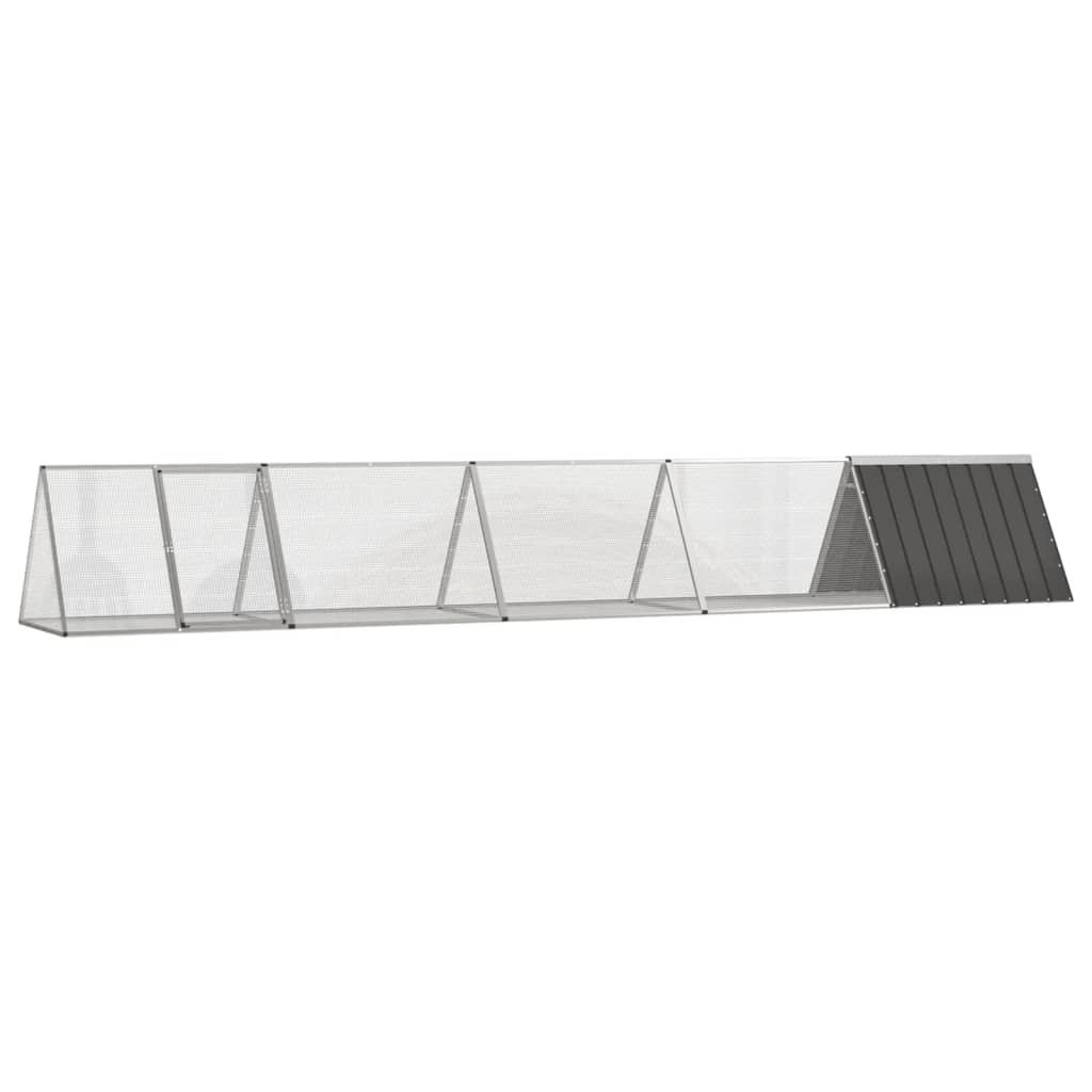 Rabbit Cage Anthracite 504.5x80.5x71 cm Galvanised Steel - R and M Furniture