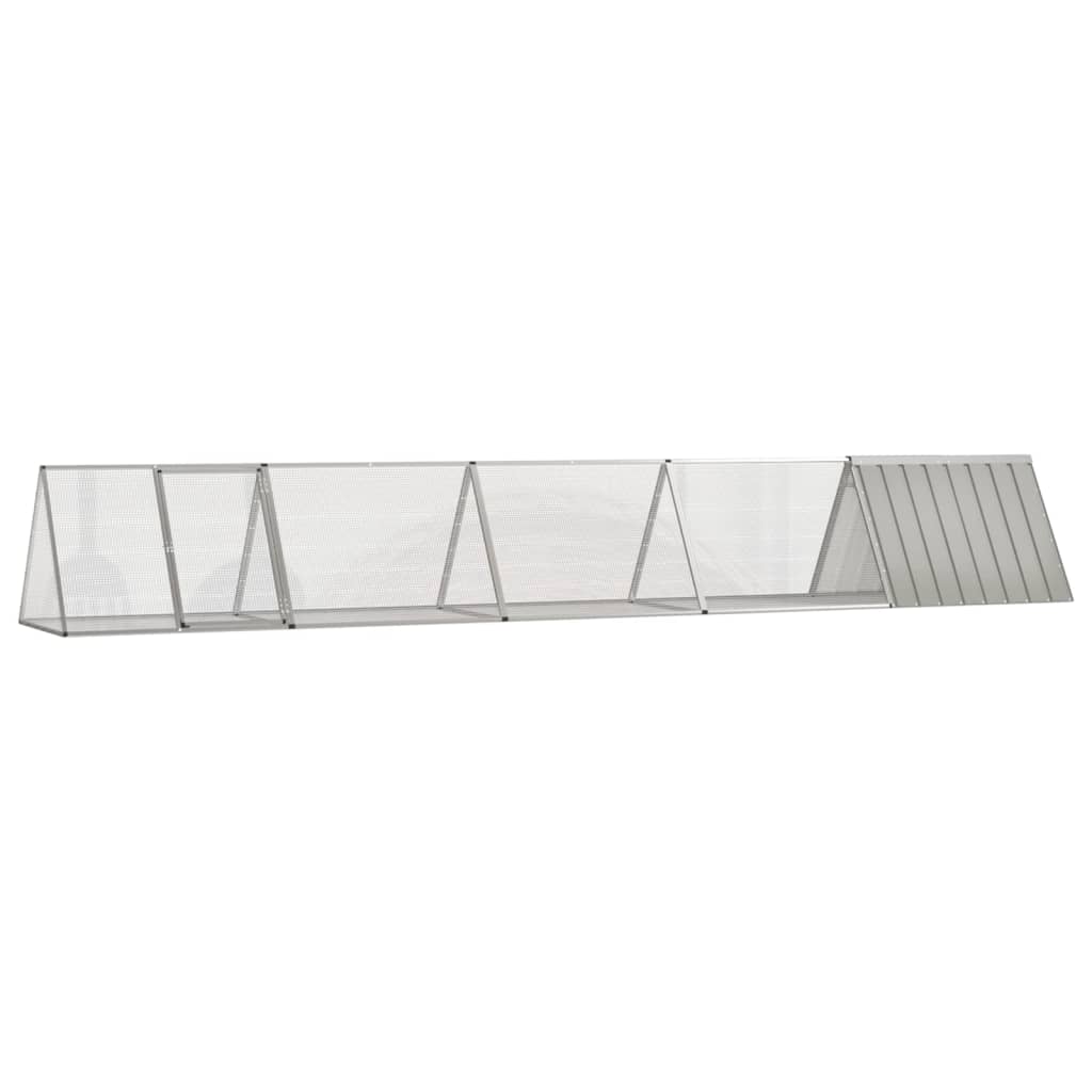 Rabbit Cage Grey 504.5x80.5x71 cm Galvanised Steel - Merkel Designers