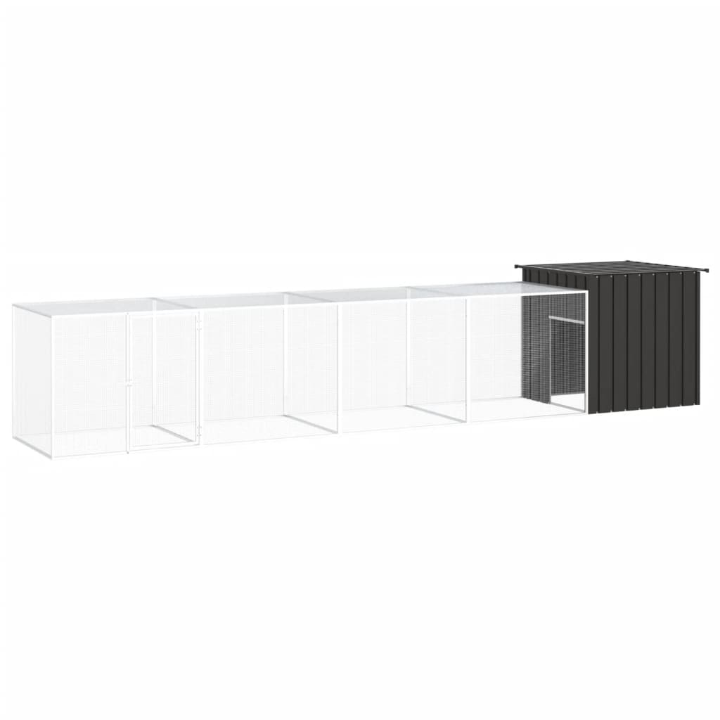 Chicken Cage Anthracite 500x91x100 cm Galvanised Steel - R and M Furniture