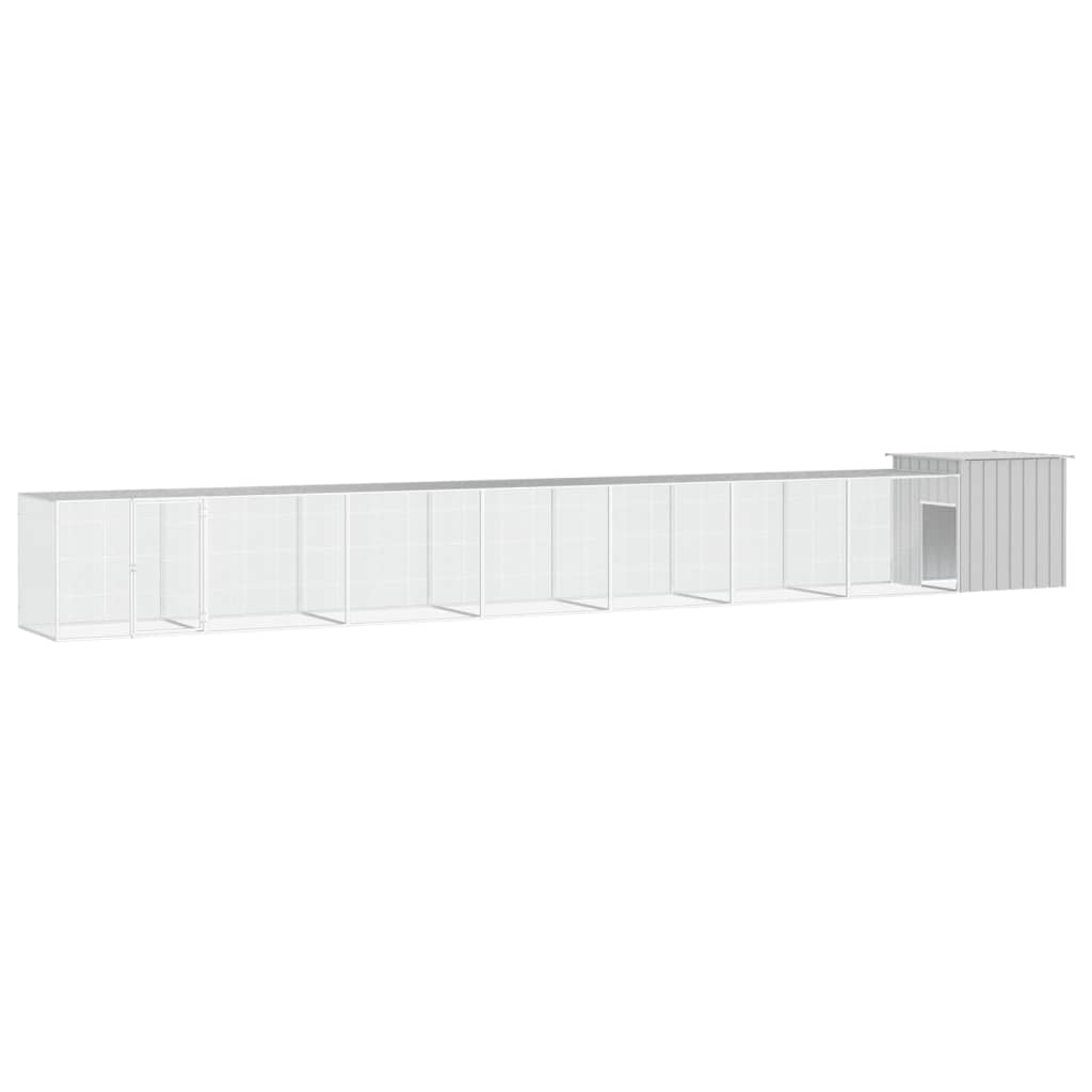 Chicken Cage Grey 700x91x100 cm Galvanised Steel - Merkel Designers