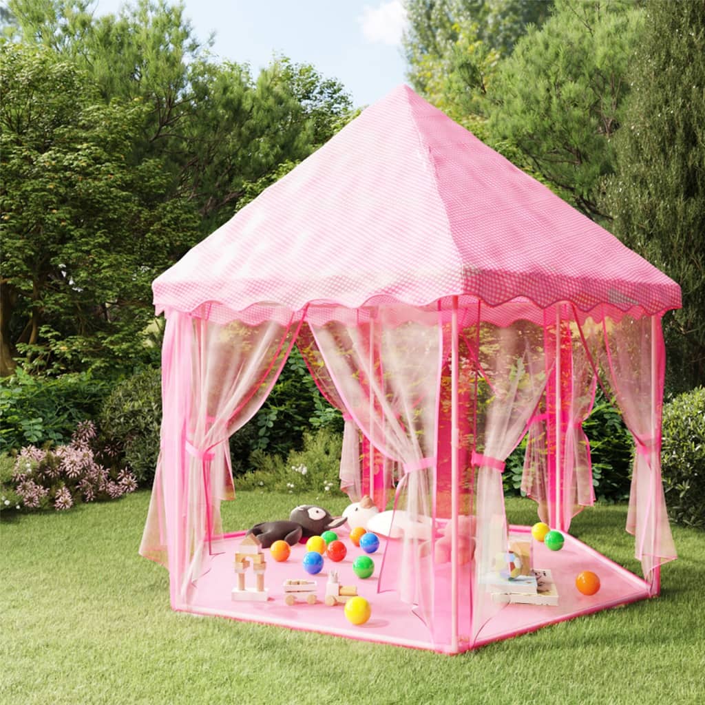 Princess Play Tent with 250 Balls Pink 133x140 cm - Tyrell & Tyrell