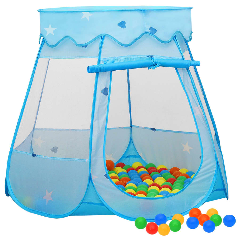 Children Play Tent with 250 Balls Blue 102x102x82cm - R and M Furniture