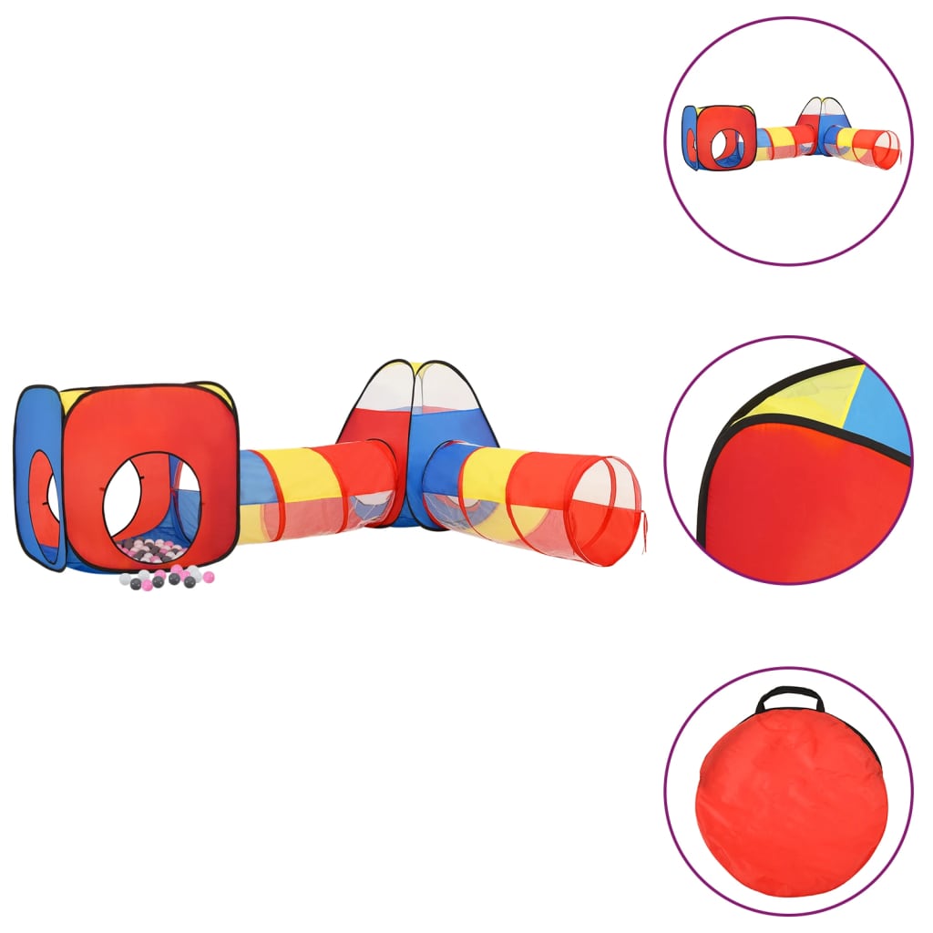 Children Play Tent with 250 Balls Multicolour 190x264x90cm - Millennium Furniture