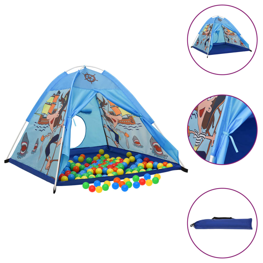 Children Play Tent with 250 Balls Blue 120x120x90cm - Millennium Furniture