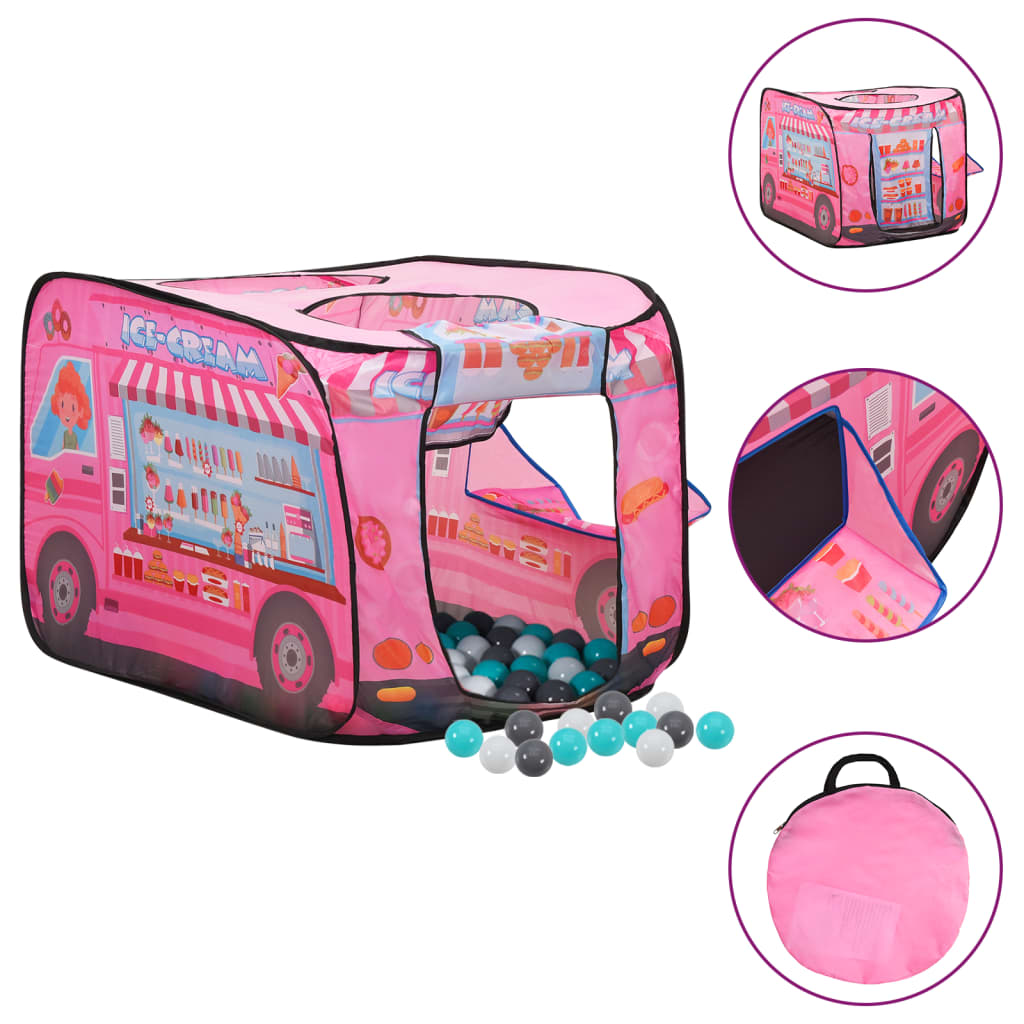 Children Play Tent with 250 Balls Pink 70x112x70cm - Brittle & Co