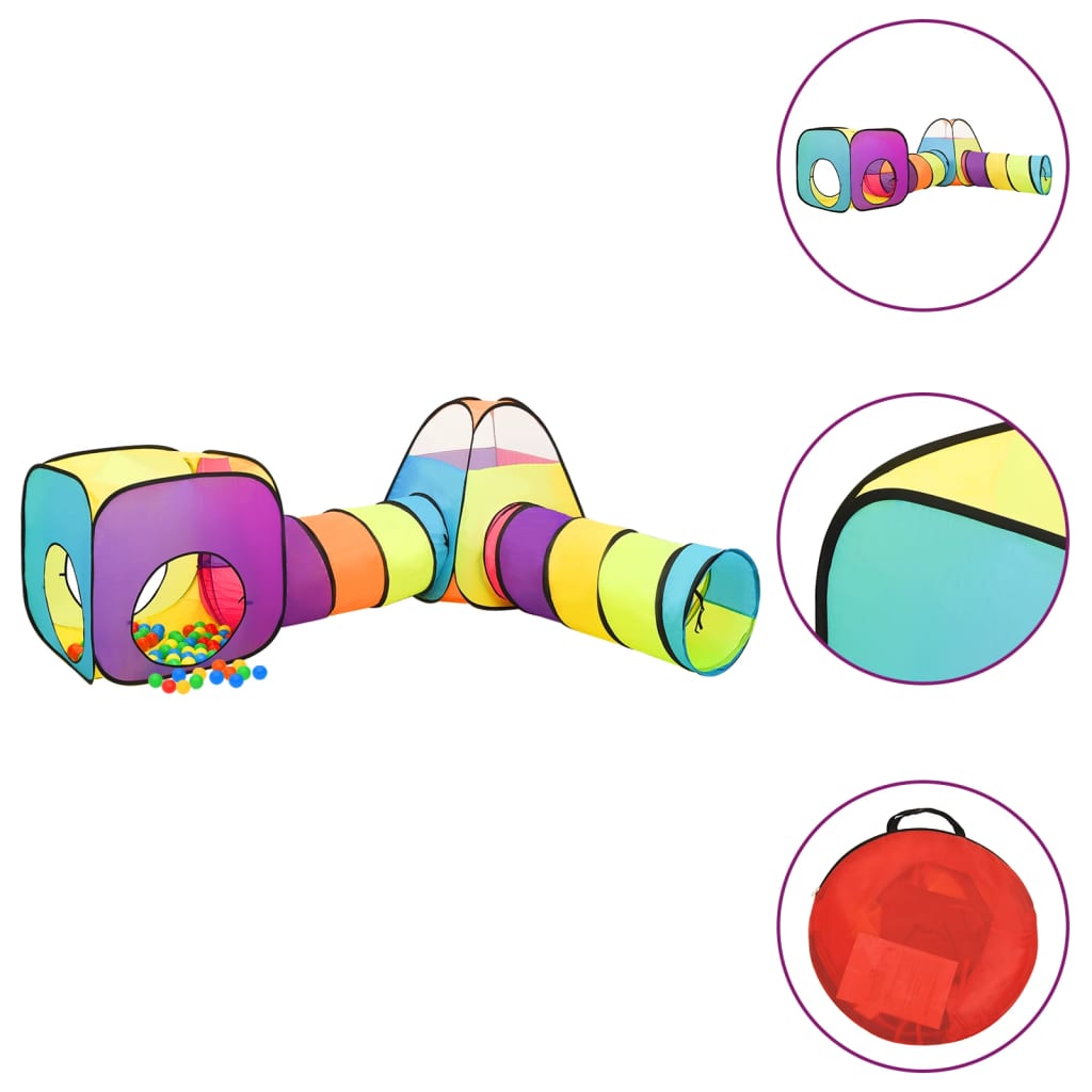 Children Play Tent with 250 Balls Multicolour 190x264x90cm - Millennium Furniture