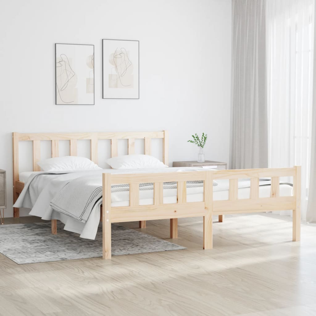 Bed Frame Solid Wood 120x190 cm Small Double - Millennium Furniture