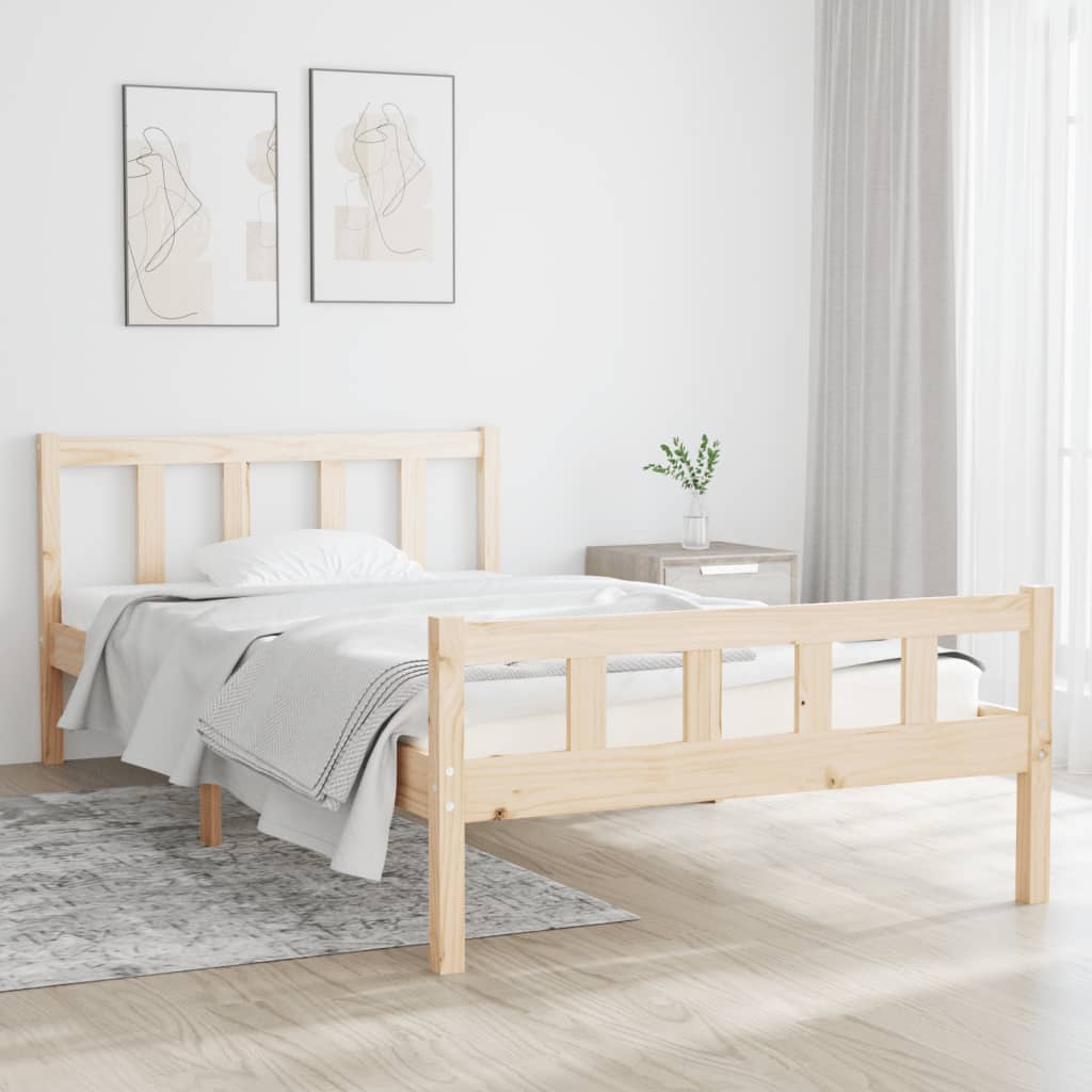 Bed Frame Solid Wood 100x200 cm - Discount Dealers