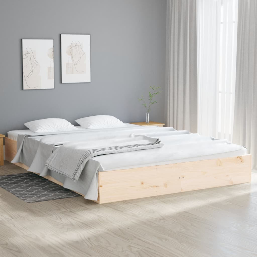 Bed Frame Solid Wood 180x200 cm Super King Size - Merkel Designers